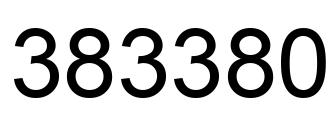 Number 383380 black image