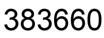 Number 383660 black image