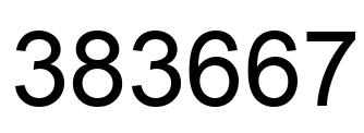 Number 383667 black image