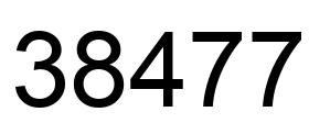 Number 38477 black image
