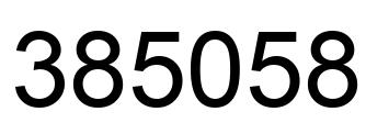 Número 385058 imagen negro