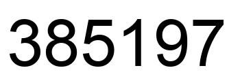 Number 385197 black image