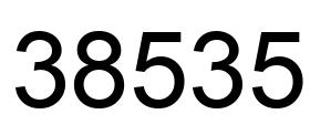 Number 38535 black image