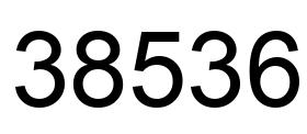 Number 38536 black image