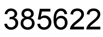 Number 385622 black image