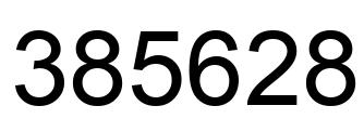 Number 385628 black image