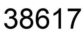 Number 38617 black image