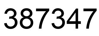 Número 387347 imagen negro