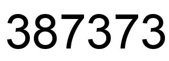 Number 387373 black image