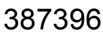 Number 387396 black image