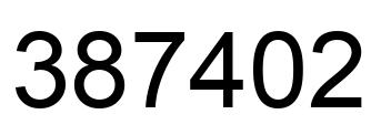 Number 387402 black image