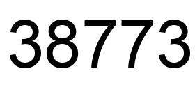 Number 38773 black image