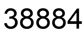 Number 38884 black image