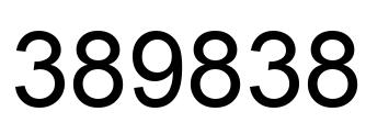 Number 389838 black image