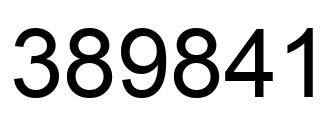 Number 389841 black image