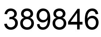 Number 389846 black image
