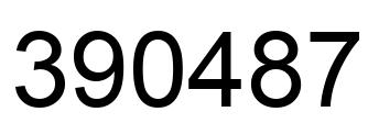 Number 390487 black image