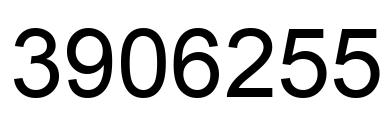 Number 3906255 black image