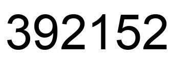Número 392152 imagen negro