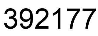Número 392177 imagen negro