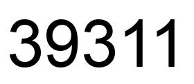 Number 39311 black image