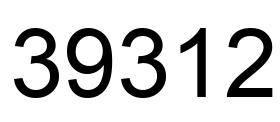 Number 39312 black image