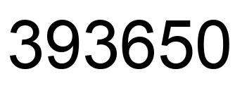 Number 393650 black image