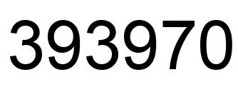Number 393970 black image