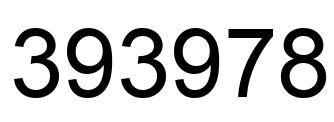 Number 393978 black image