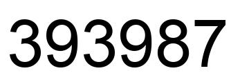 Number 393987 black image