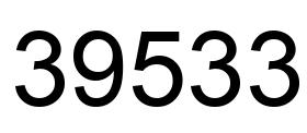 Number 39533 black image