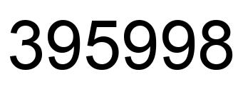 Number 395998 black image