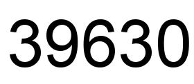 Number 39630 black image