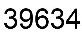Number 39634 black image