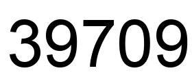 Number 39709 black image