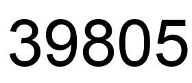 Number 39805 black image
