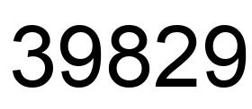 Número 39829 imagen negro
