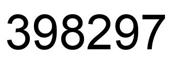 Number 398297 black image