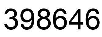 Number 398646 black image