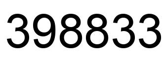 Number 398833 black image