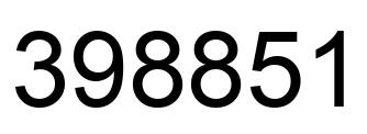 Number 398851 black image