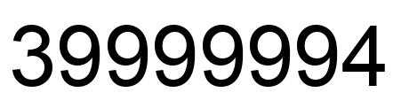 Number 39999994 black image