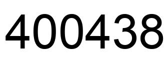 Número 400438 imagen negro