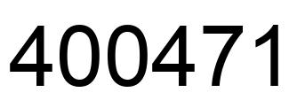 Number 400471 black image