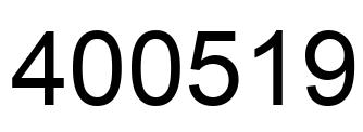 Number 400519 black image