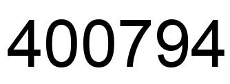 Número 400794 imagen negro