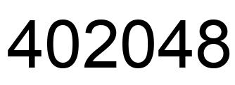 Number 402048 black image