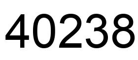 Number 40238 black image