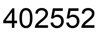 Number 402552 black image