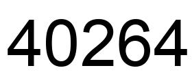 Número 40264 imagen negro